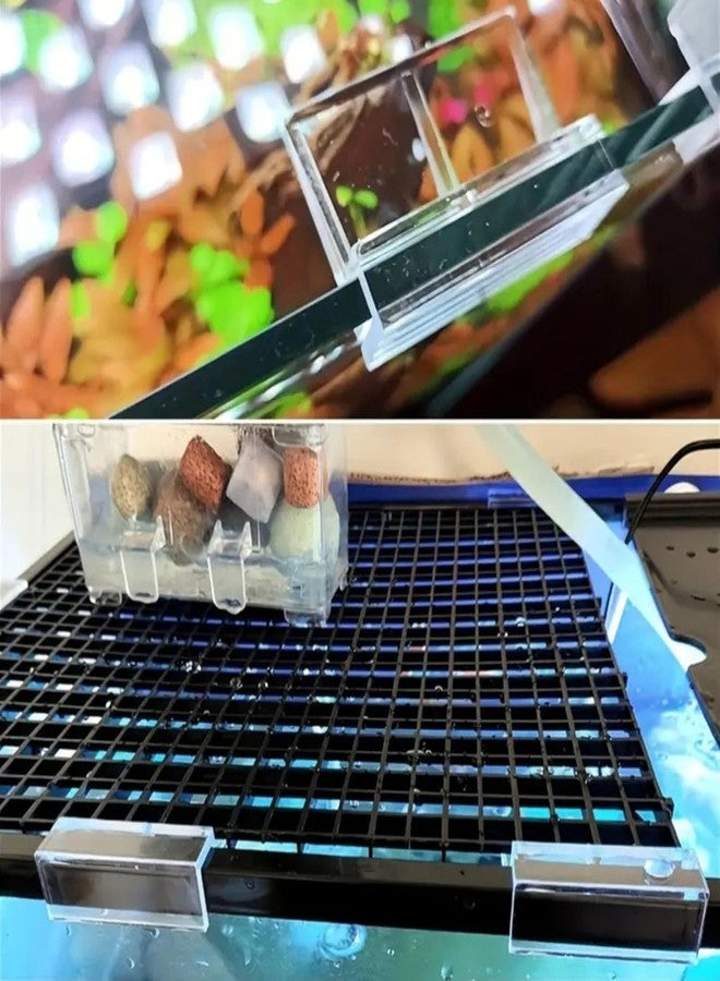 مجموعة مشابك غطاء حوض السمك الزجاجية الأكريليكية الشفافة من فاييناتو (4 قطع) | حوامل دعم متينة لحوض السمك مصنوعة من مادة PMMA (6 مم) - Image 2